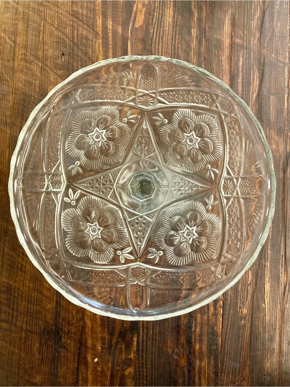 Vintage clear pressed